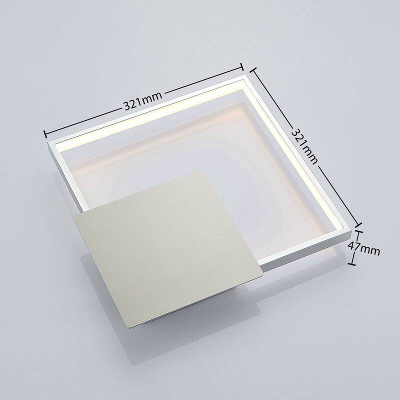 Lindby Wandleuchte Wandlampe LED Anays Square Weiß Polycarbonat Metall Alumin645 - 4251096558203