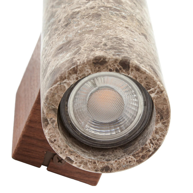 Lucande Wandleuchte Tavira LED Wandlampe dimmbar braun marmoriert 2x GU10 23cm - 4255830914157
