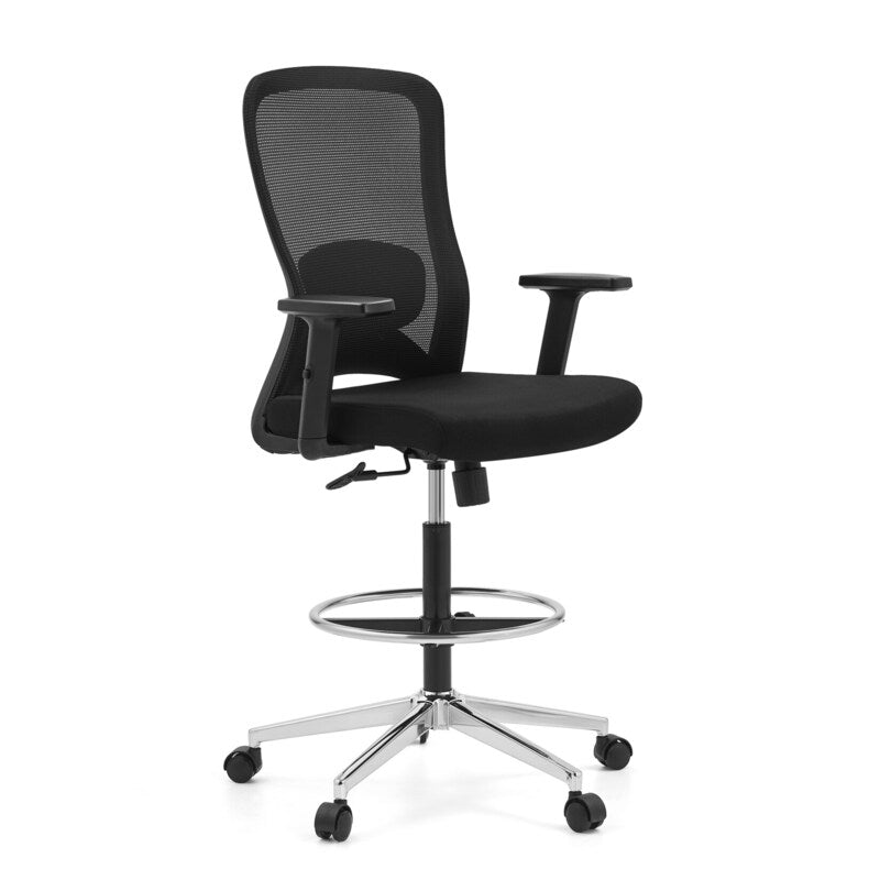 hjh OFFICE Arbeitsstuhl Drehstuhl Counterstuhl höhenverstellbar Netzstoff - 4064323108436