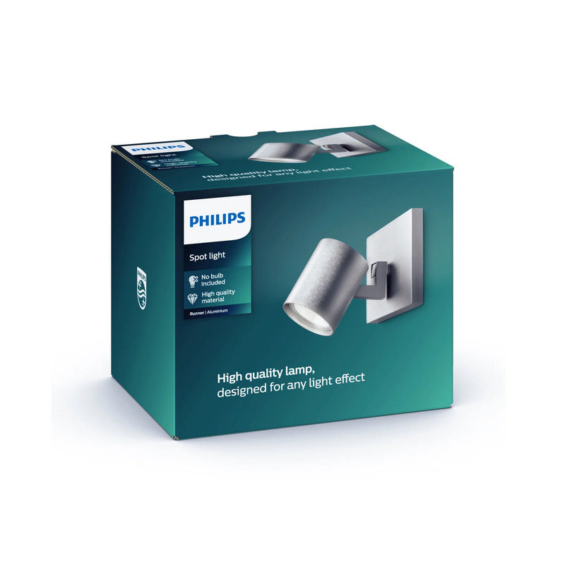 Philips Wandleuchte myLiving Runner GU10 dimmbar Aluminium Lampe 1-flg IP20 50W - 8718291487937