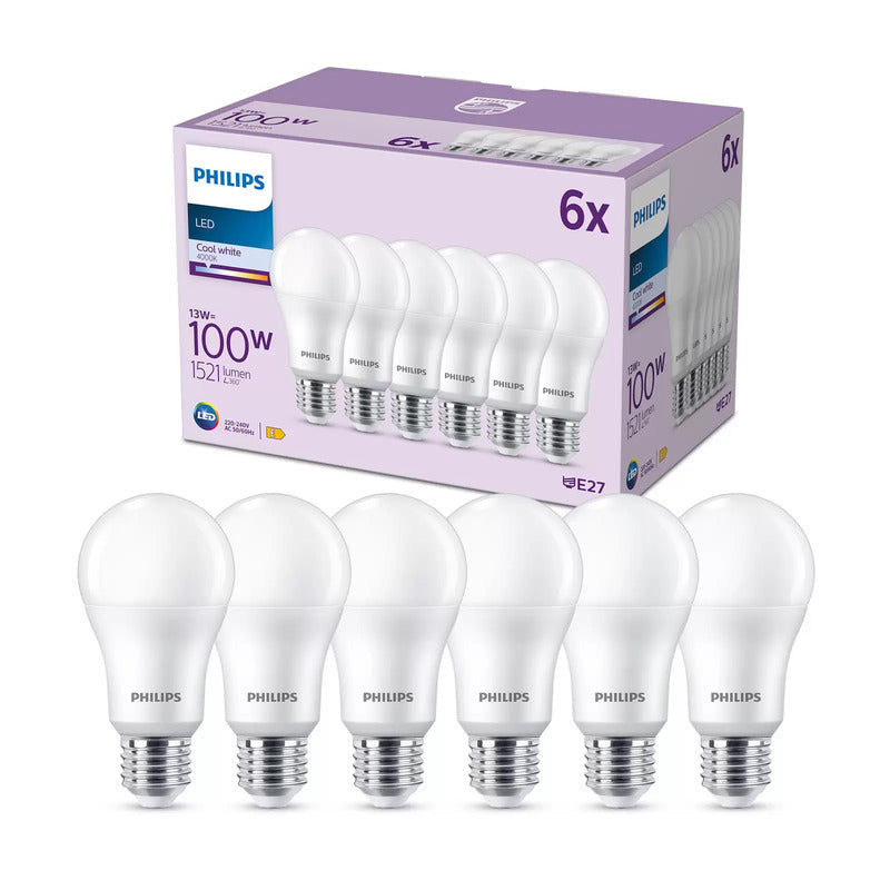 Philips LED-Lampe E27 13W 1521lm 4000K matt 6er Pack energieeffizient - 8719514451353