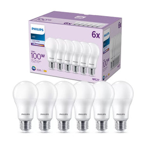 B-Ware Philips LED-Lampe E27 13W 1521lm 4000K matt 6er Pack energieeffizient