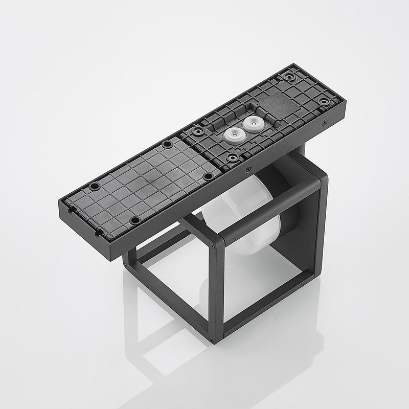 Lucande Außenwandleuchte Timio Downlight mit Bewegungsmelder IP44 dunkelgrau - 4251911735864