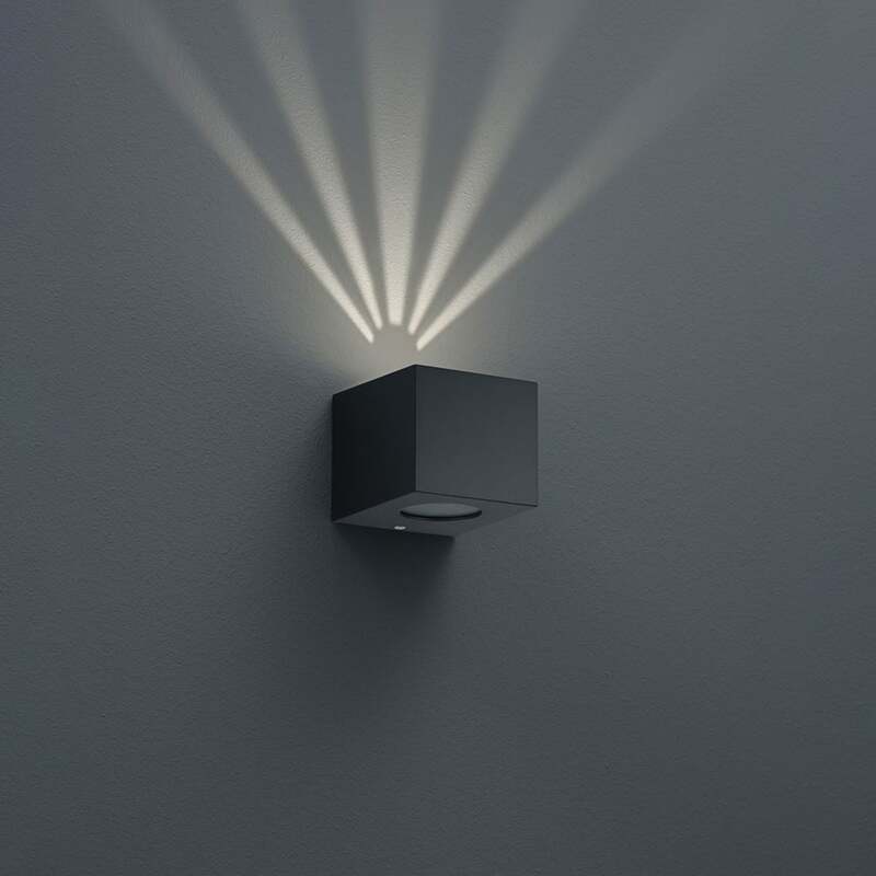Reality Außenwandleuchte Cordoba LED Wandleuchte Gartenlampe schwarz IP44 10x9cm - 4017807411775