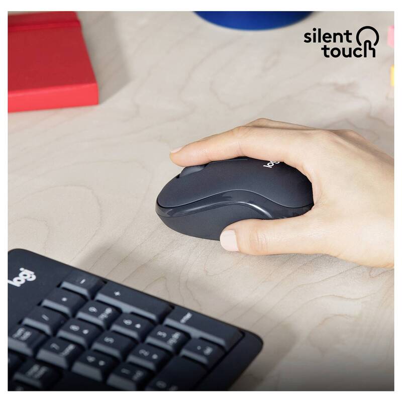 LOGITECH Kabelloses Silent Wireless Combo MK295 QWERTY Tastatur Schwarz - 5099206092433