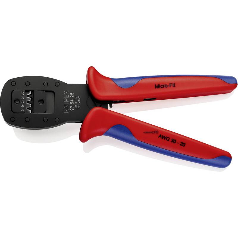 Knipex Crimpzange Zange Micro-Fit 97 54 25 für Miniaturstecker brüniert 190 mm - 4003773079859