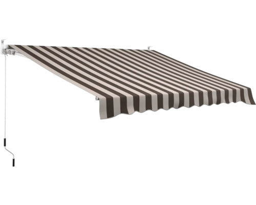Gelenkarm-Markise 300x250 PE braun/beige für Balkon Terrasse UV-beständig - 4306516116768