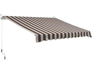 B-Ware Gelenkarm-Markise 300x250 PE braun/beige für Balkon Terrasse UV-beständig