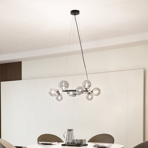 B-Ware Lucande Hängeleuchte Naelen schwarz/grau 64,3 cm Glas Hängelampe Lampe Leuchte