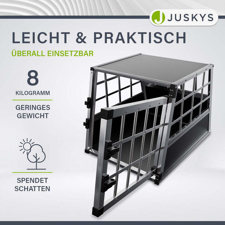 Hundebox Auto Hundetransportbox Alu für kleine Hunde Kofferraum Rücksitz Größe M - 4260304765593