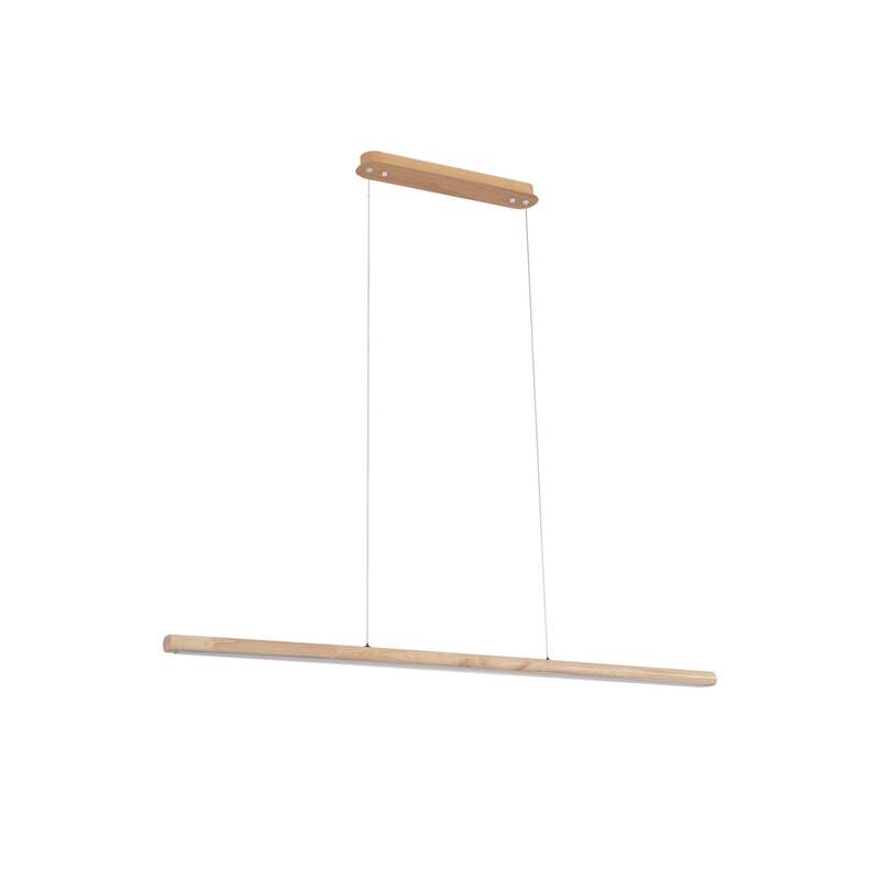 Lucande Holz Hängeleuchte Pendelleuchte Maruta LED 3000K 120 cm Balken Lampe - 4251911792799