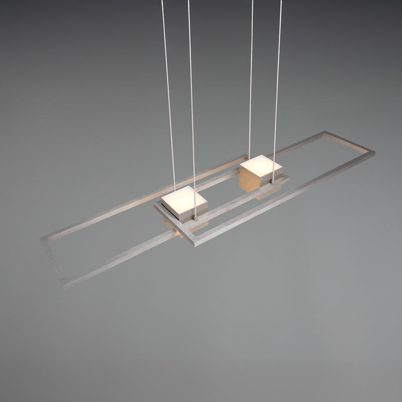 TRIO LIGHTING Hängelampe Pendelleuchte Albany LED dimmbar nickel 100x28cm - 4017807610321