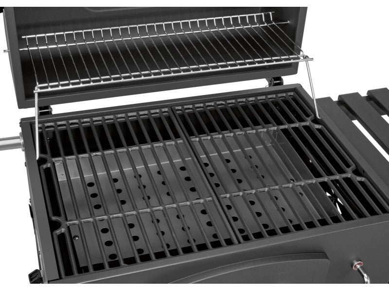 Jamestown Holzkohle-Grillwagen Jaxon Grillwagen mit Deckelthermometer schwarz - 4007876511773