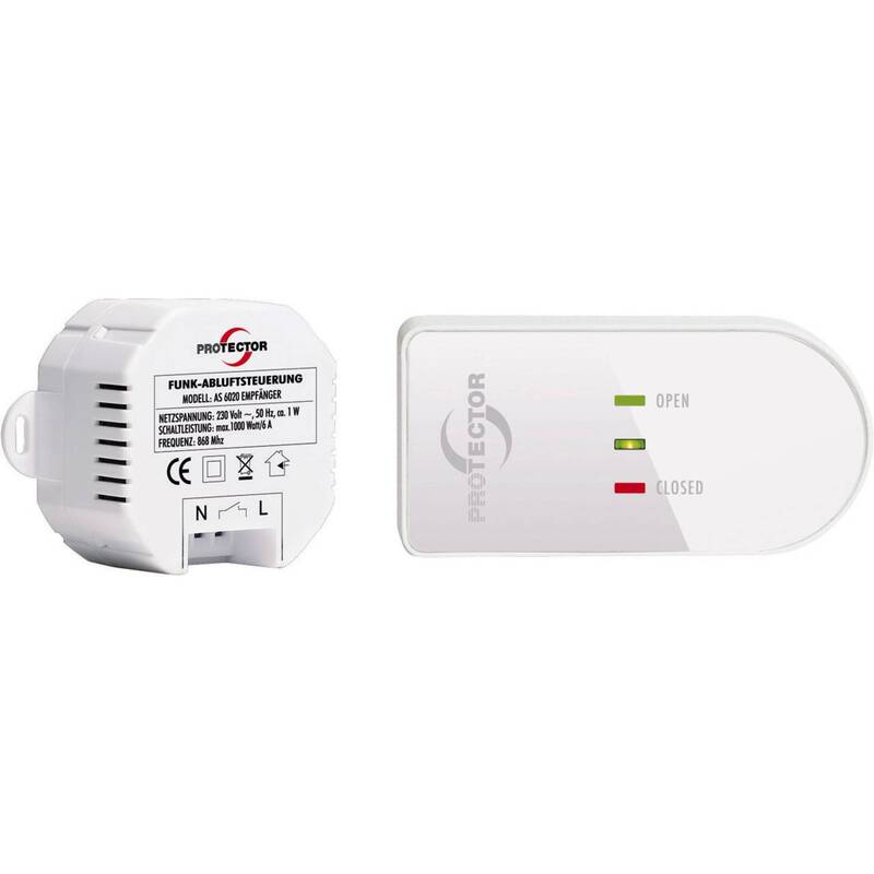 Protector Funk-Abluftsteuerung AS 6020.3 1000 W Weiß Braun - 4260070566028