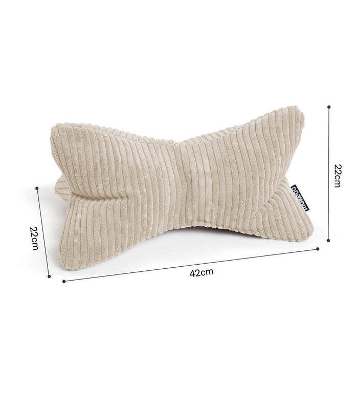 mokebo Nackenkissen Der Leseknochen Nackenstützkissen Cordstoff Lesekissen Beige - 4262436127089