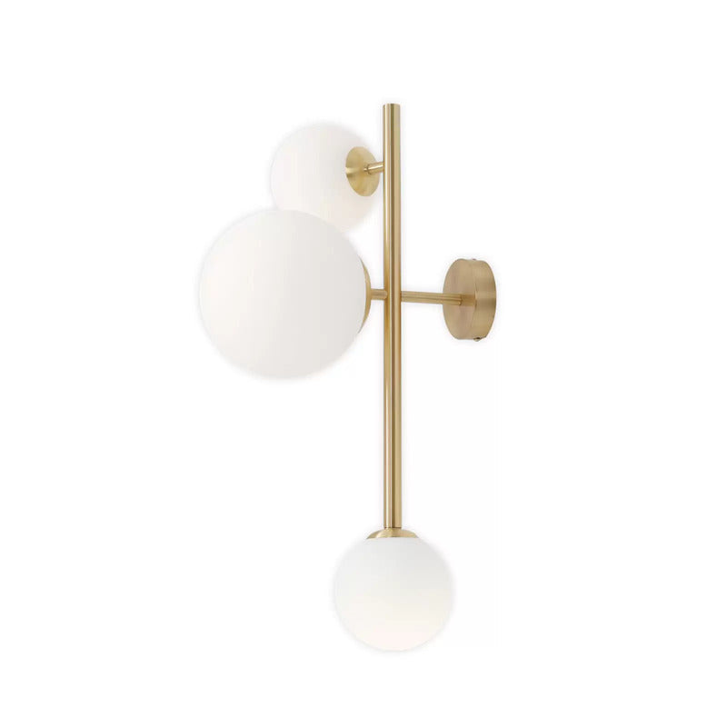 Wandleuchte Joel Wandlampe Wandlicht Leuchte Lampe LED messing/weiß dreiflammig - 5904798654467