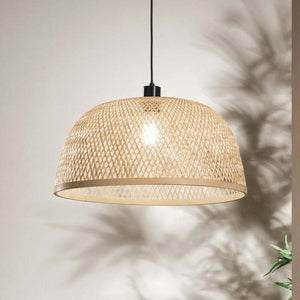 B-Ware Luce Ambiente Design Pendellampe Hängeleuchte Bamboo LED Lampe dimmbar braun