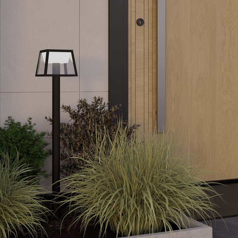 EGLO Solar-LED-Wegeleuchte Altilia Höhe 106 cm schwarz Sensor Sockelleuchte Spot - 9008606298020