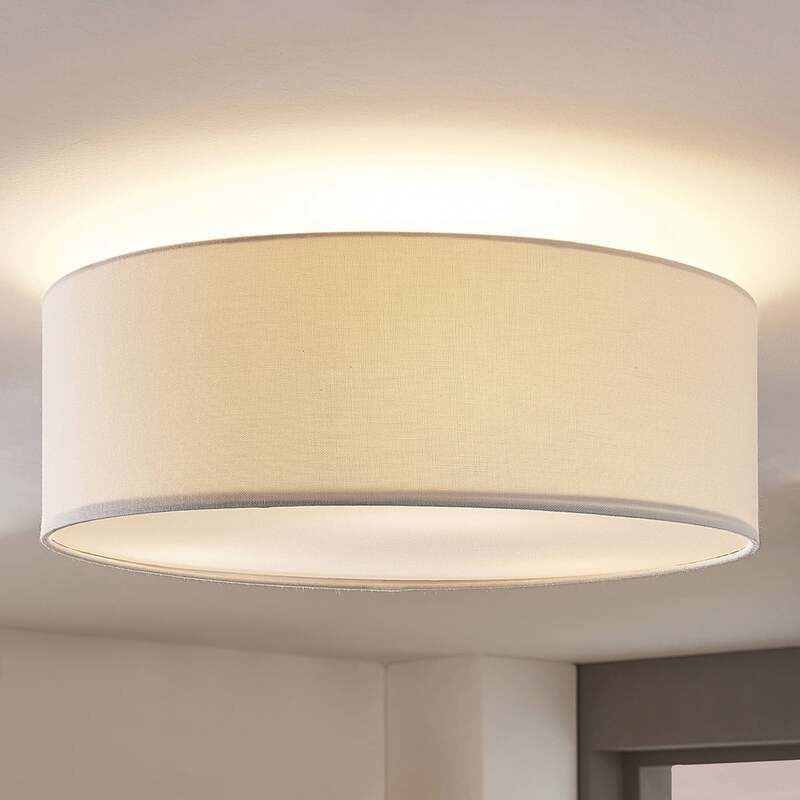 Lindby Stoff-Deckenlampe Mariat Wohnzimmerleuchte Deckenlampe Deckenlicht E27 - 4251096549232