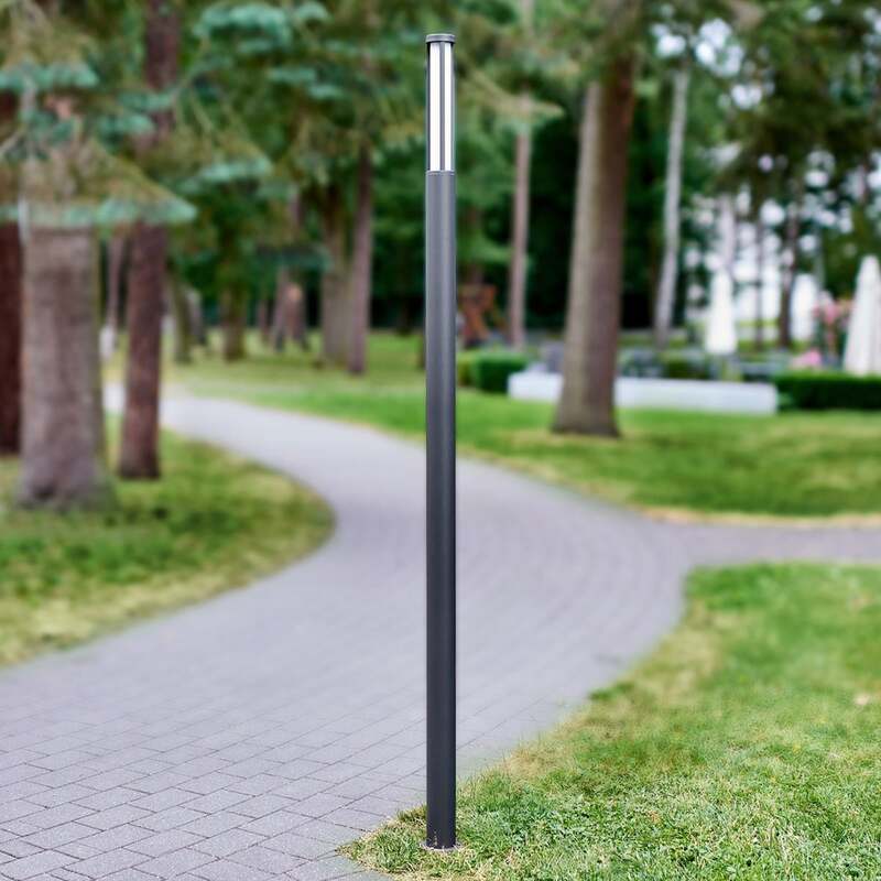 Lucande Außenleuchte Gartenleuchte Sidny LED Pollerleuchte anthrazit 220cm IP54 - 4251096547566