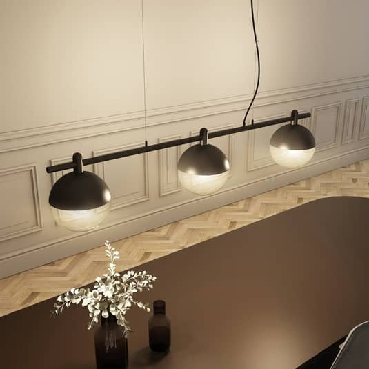 Lucande Dustian Hängeleuchte, 3-fl., 124 cm Lampe Leuchte Hängeleuchte IP20 40W - 4251096580303