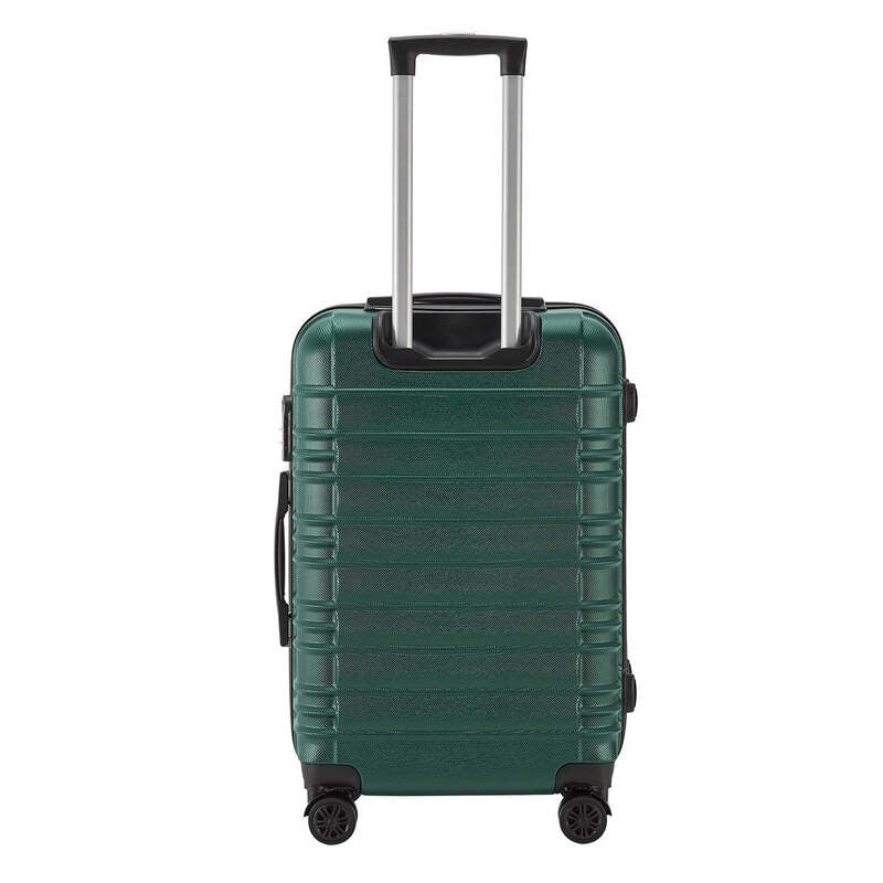 Hartschalen Kofferset Rom 3-teilig ABS-Kunststoff schlagfest 360° Rollen Grün - 4262437185019