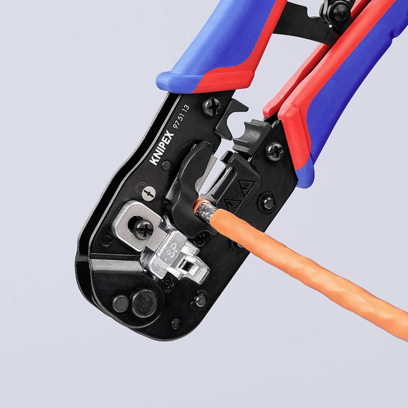Knipex Crimpzange für RJ45-Westernstecker 97 51 13 Zange Crimpwerkzeug - 4003773087908