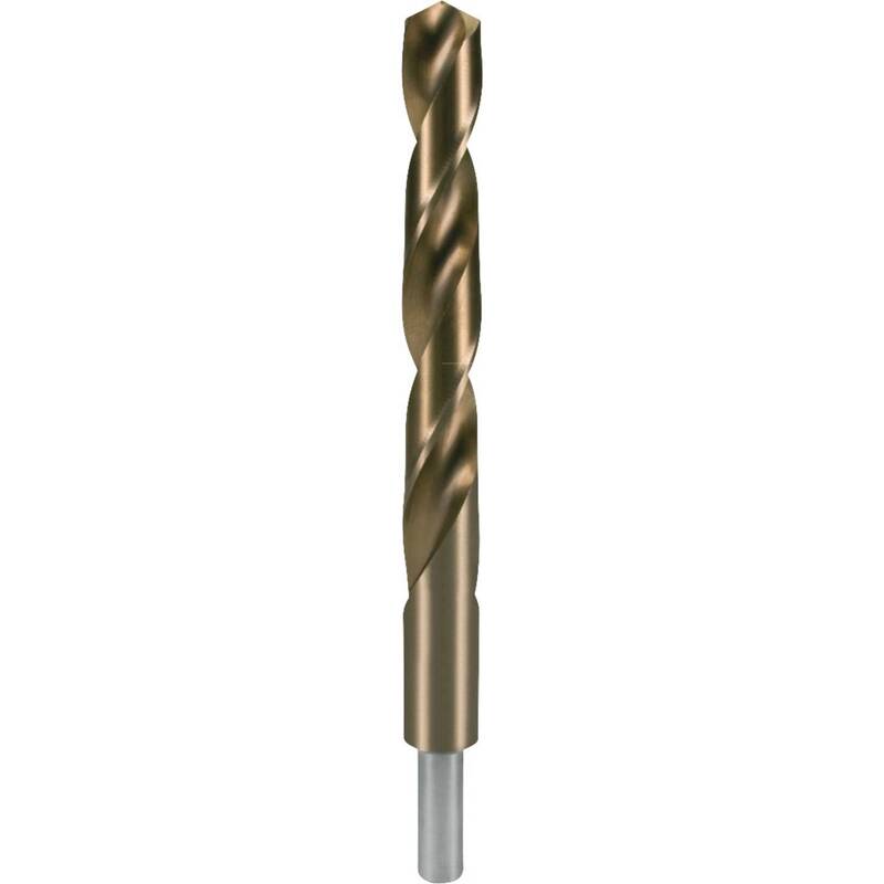 RUKO Spiralbohrer Bohrer Metall HSSCo 16x178 mm reduzierter Schaft DIN 338 Gold - 4007140260291