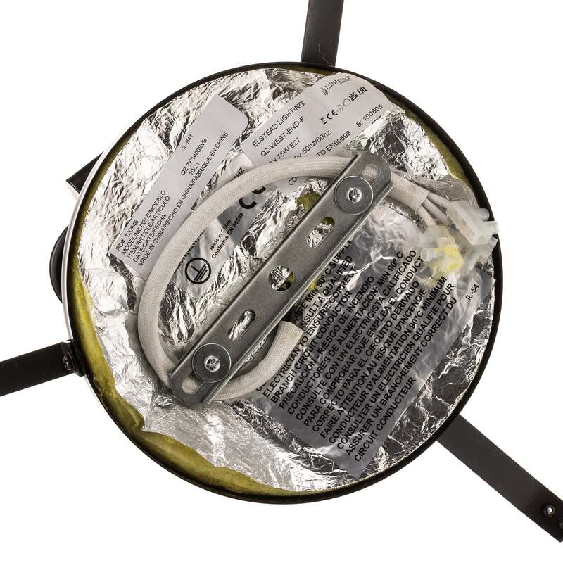 Elstead Deckenleuchte Tiffany-Design West End Lampe Leuchte bronze Ø42cm bunt - 5024005270119