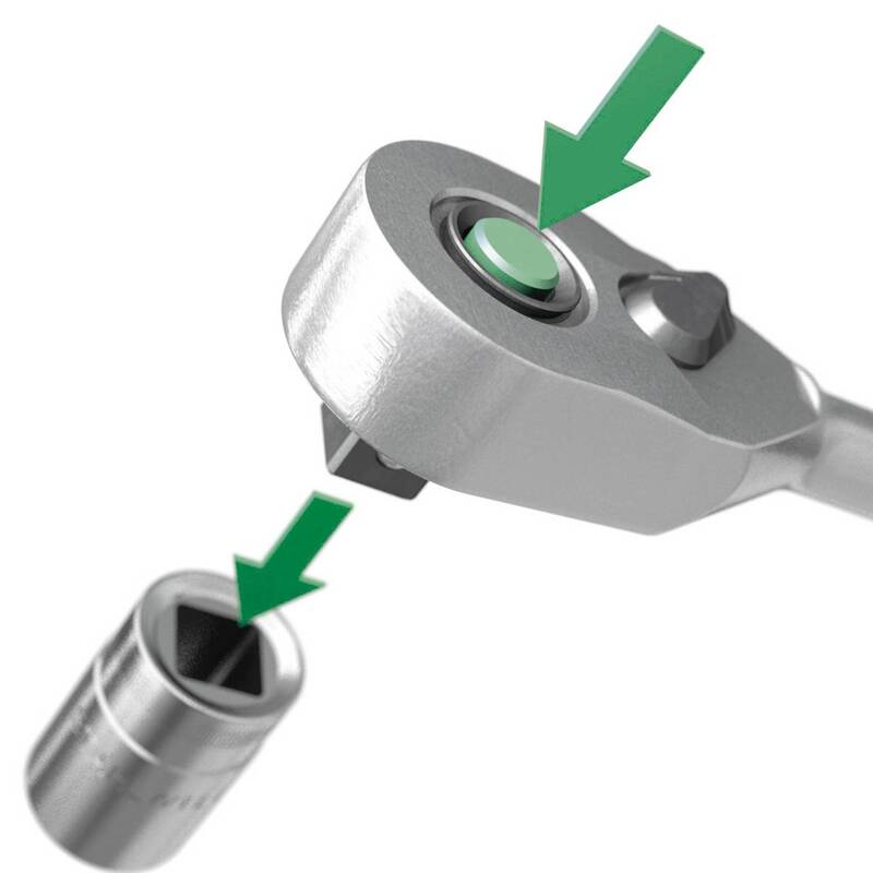 Stahlwille Umschaltknarre 1/4" (6,3 mm) 80 Zähne 117 mm verchromt Werkzeug 89g - 4018754235902