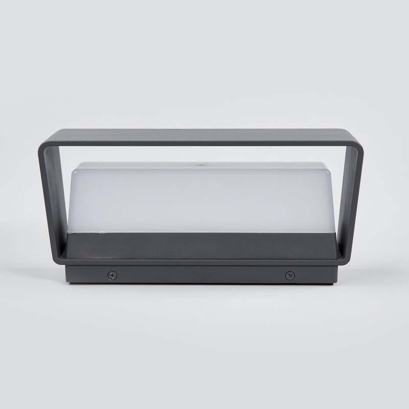 Lucande Außenwandleuchte Midvig LED Gartenlampe anthrazit IP65 25cm 11W 1000lm - 4251096527612