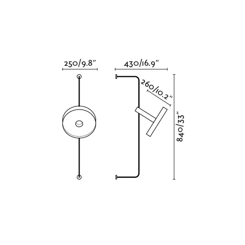 FARO BARCELONA Wandaufbau Installationszubehör Faro WHIZZ schwarz 840mm Metall - 8421776118270