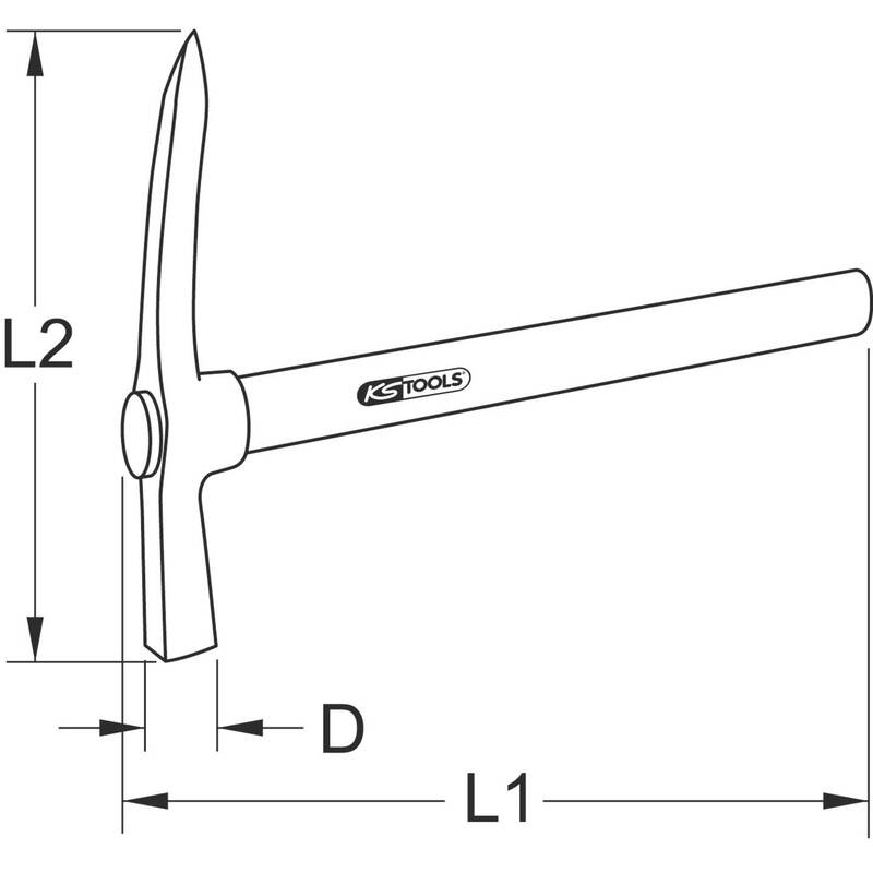 KS Tools Maurerhammer 800g 320mm Schlosserhammer Handwerkzeug Bauwerkzeug 1 St. - 4042146756027