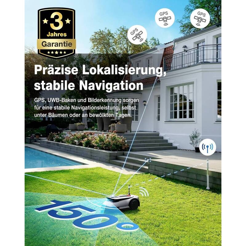 Ecovacs GOAT G1-800 Mähroboter Li-Ion 21V 4Ah 220mm Schnittbreite 3-6cm Höhe - 6970135031160