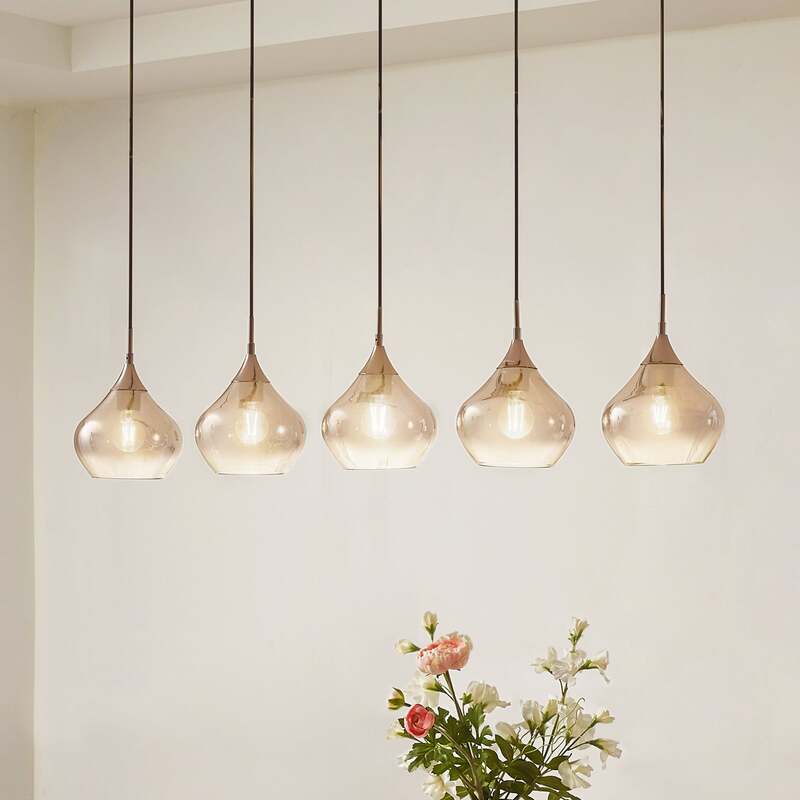 Lucande Hängeleuchte Jarven 5-flammig schwarz LED Deckenlampe Lampe Leuchte - 4251911791570