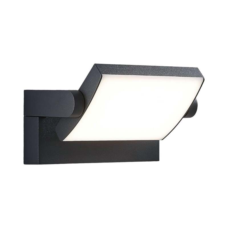 Lindby Außenwandleuchte Wandlampe LED Sherin dunkelgrau schwenkbar - 4251096554496