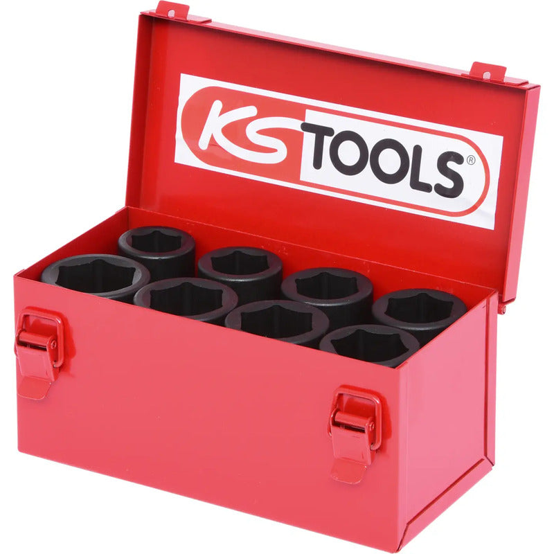 KS Tools Stecknuss-Set 3/4" (20 mm) Chrom-Molybdän Stahl im Stahlblechkoffer - 4042146172421