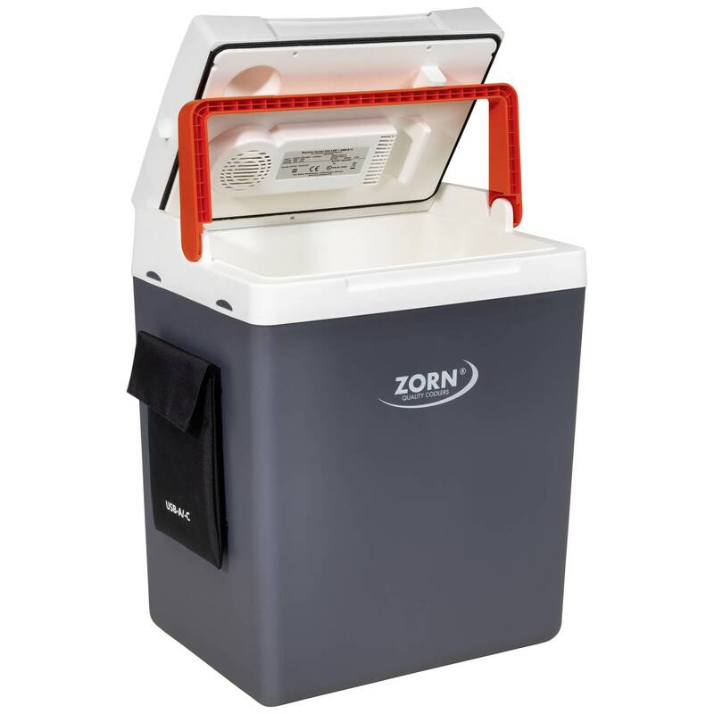 ZORN Kühlbox Z 32 LNE 30L mit Heizfunktion USB-A/-C und Tasche Weiß/Schwarz - 4251702501173