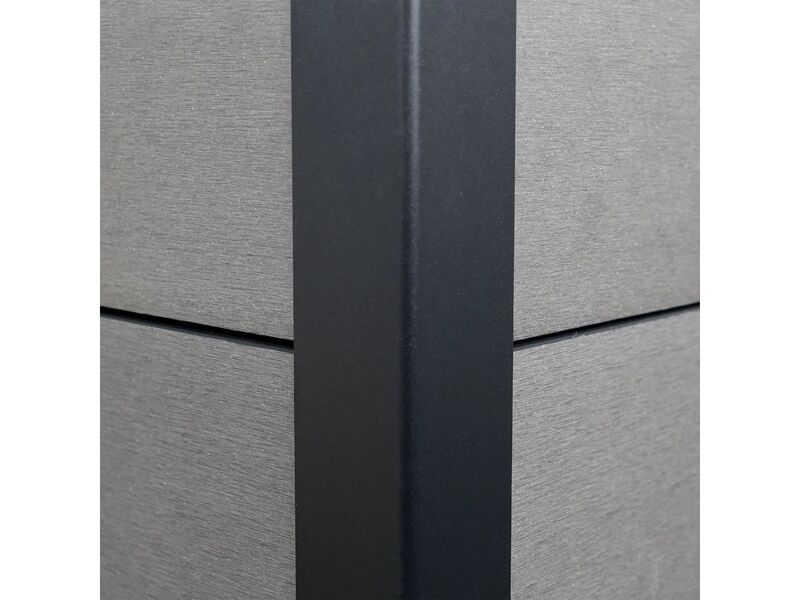 WPC Balkonhochbeet Pflanzbeet Grau Schwarz 88cm x 80cm x 35cm UV-beständig - 4007874568342