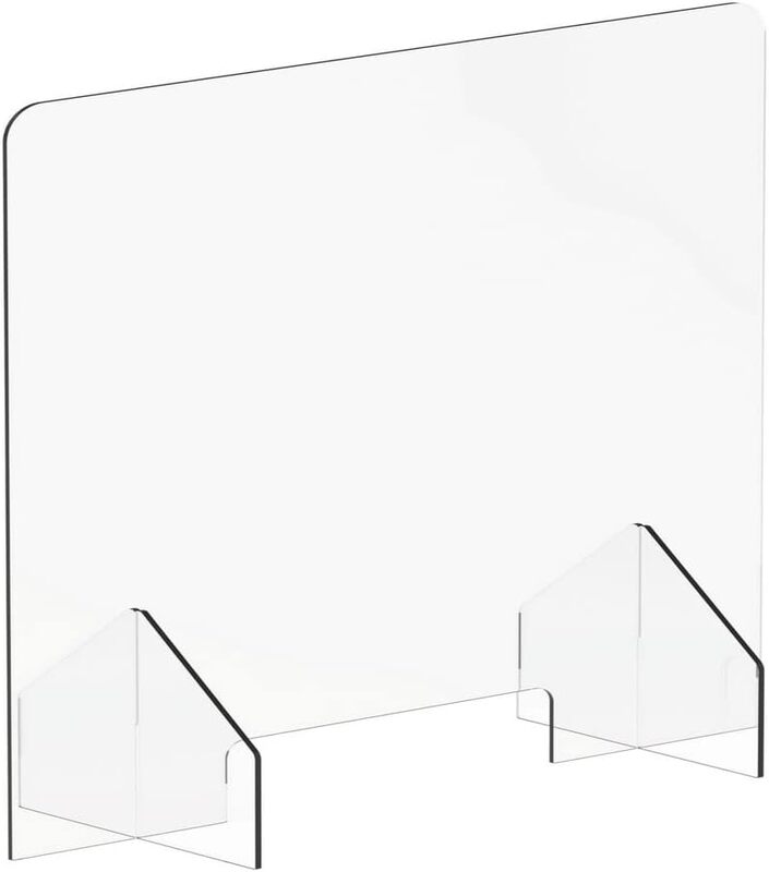 hjh OFFICE Thekenaufsatz Aufsteller Spuckschutz Acryl transparent 65x90 cm118 - 830032