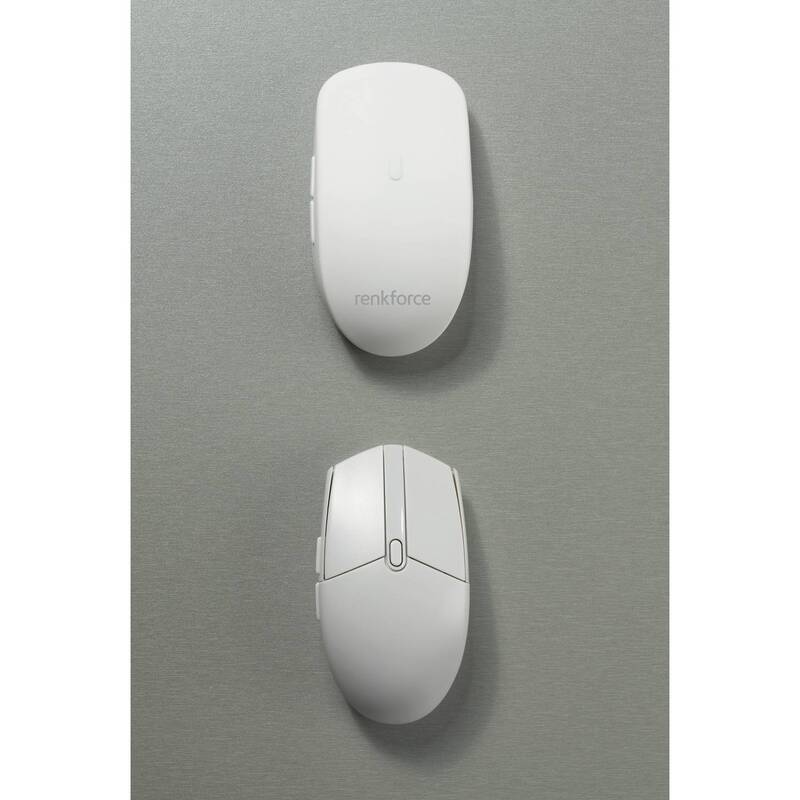 Renkforce RF-WRM-300 Hygiene-Maus Kabellos Optisch Weiß 5 Tasten SIEHE TEXT/FOTO - 4064161336992