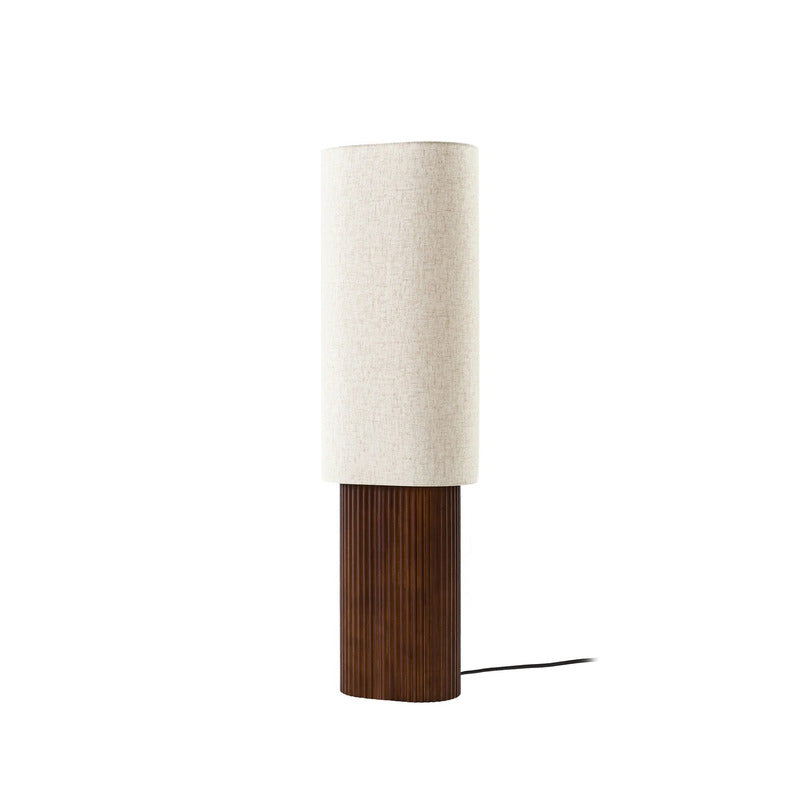 Lindby Stehleuchte Kimiko LED Lampe Leuchte aus Walnussholz beige 100cm hoch - 4255830913761