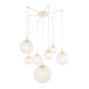 B-Ware TK Lighting Pendelleuchte Cadix VII Glas siebenflammig UNVOLLSTÄNDIG SIEHE TEXT