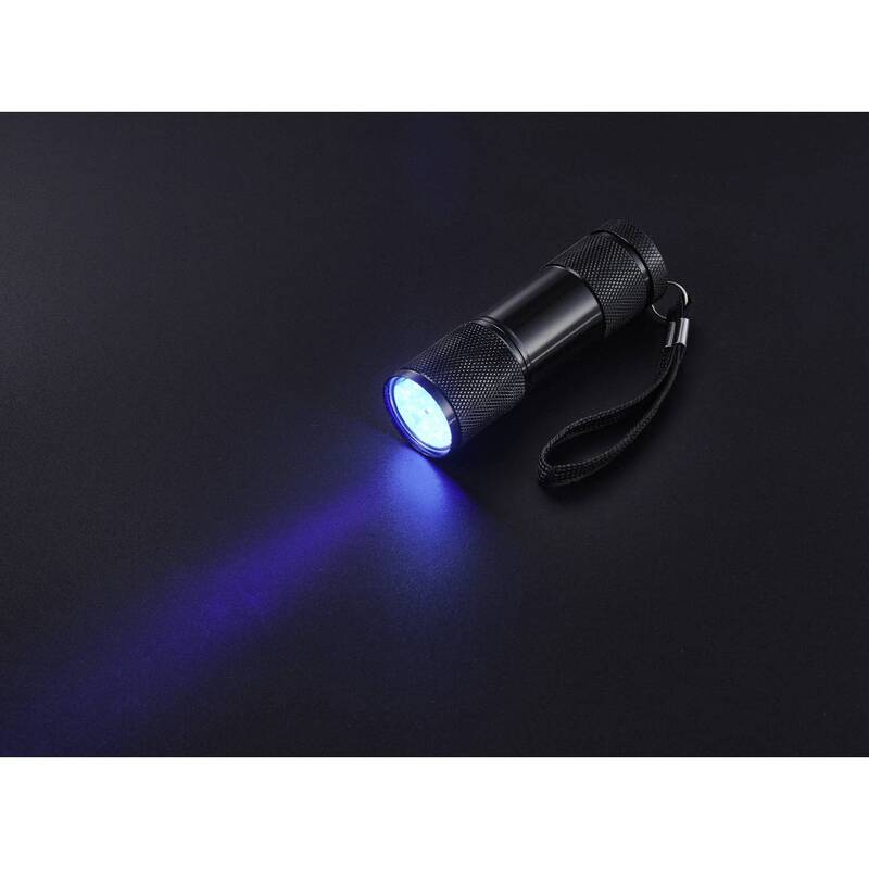 Handlampe Taschenlampe UV LED Schwarz Handschlaufe batteriebetrieben 14 STÜCK - 4064161234090