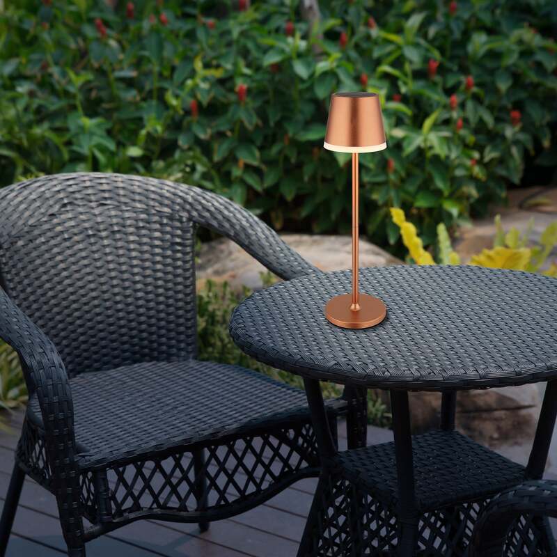 Globo Gartenleuchte LED Solarleuchte kupferfarben 41cm IP44 Tischlampe Leuchte - 9007371487356