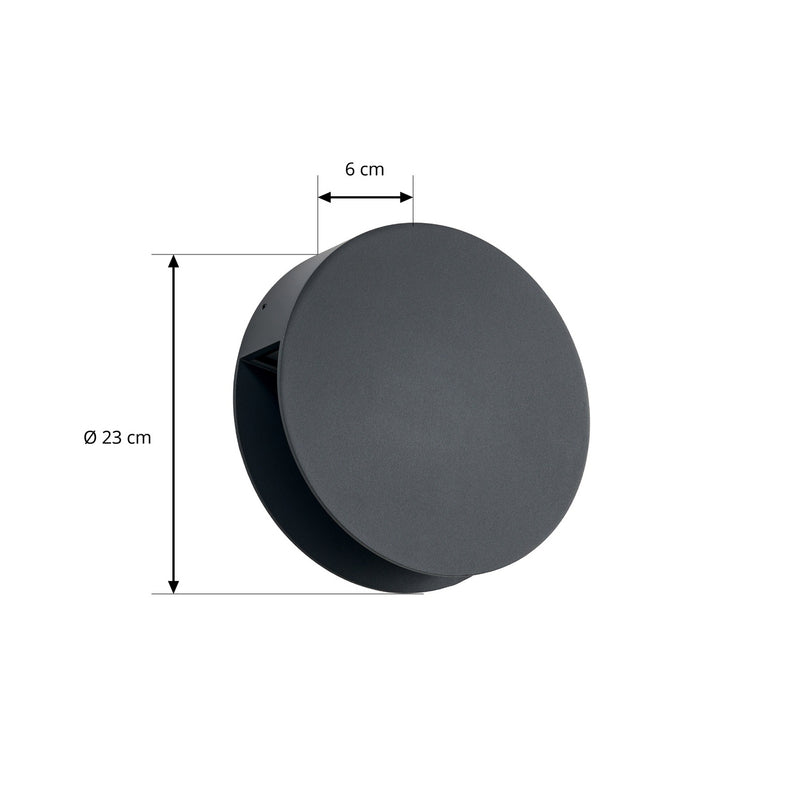 Lucande Außenwandleuchte Advero LED Gartenlampe anthrazit CCT Hausnummer 0-8 A-H - 4255830908880