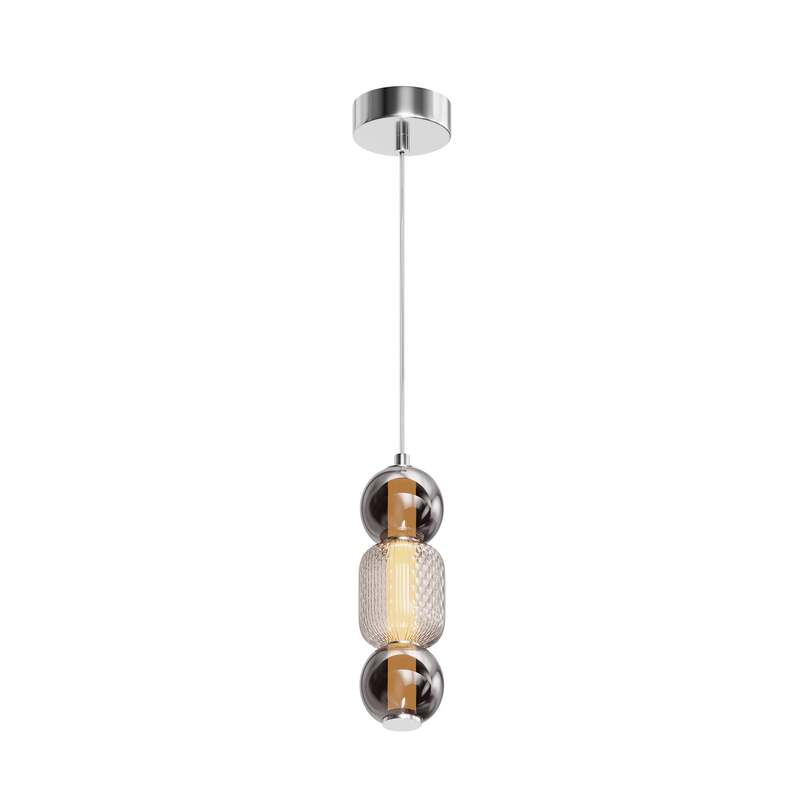 Maytoni Hängeleuchte Pendelleuchte LED Glas Chrom Drop Ø 12 cm 3000 K 16 W Lampe - 4099776072447