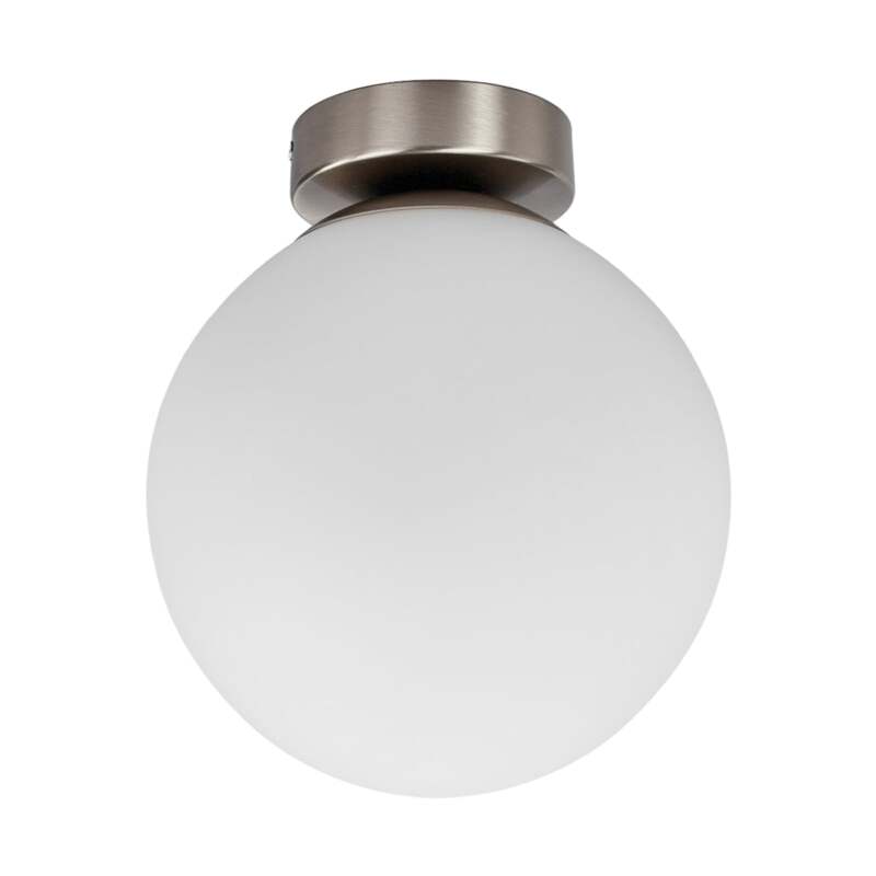 Lindby Deckenleuchte Lennie LED Lampe dimmbar IP44 Ø20cm weiß nickel matt 22,5cm - 4251096523126