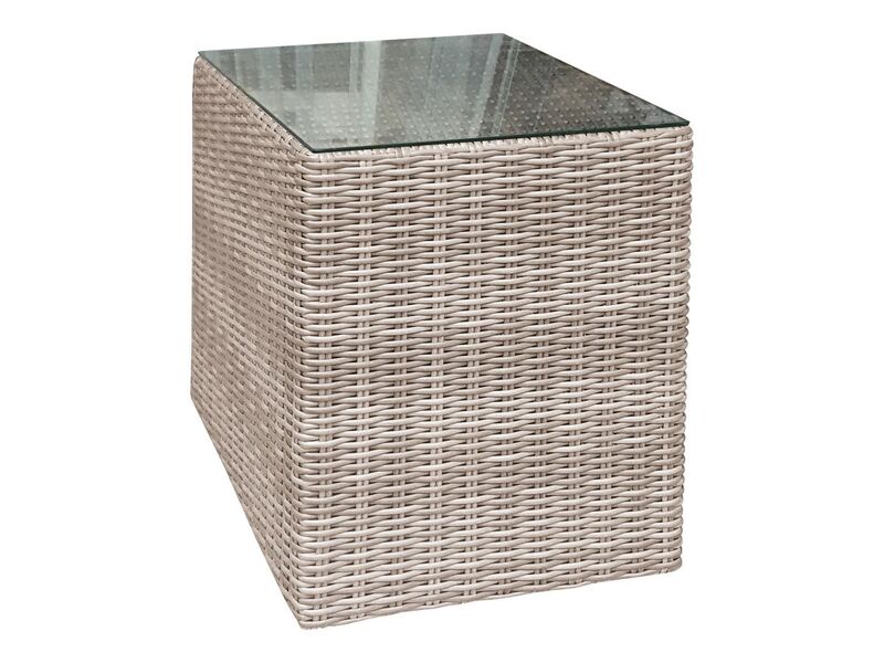 Lounge-Set Olea 5-teilig Polyrattan Sand Ecklounge Sitzgruppe Sonneninsel Garten - 4007873338434