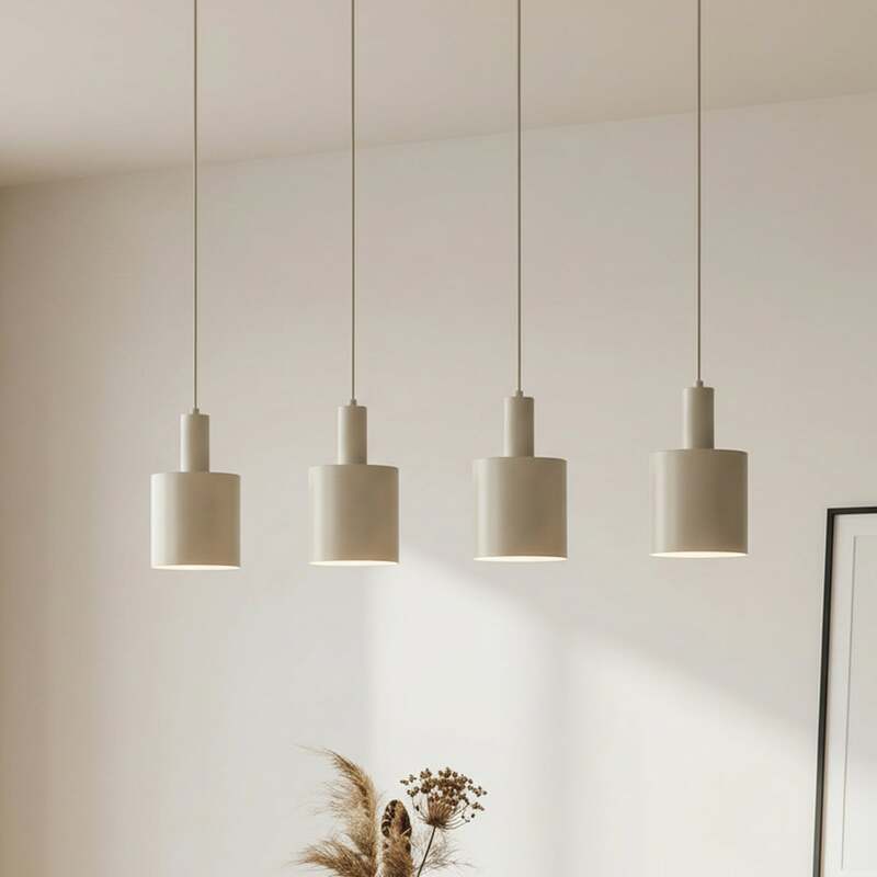 Lindby Hängelampe Hängeleuchte Ovelia LED Pendelleuchte dimmbar beige 4-flammig - 4251911775259